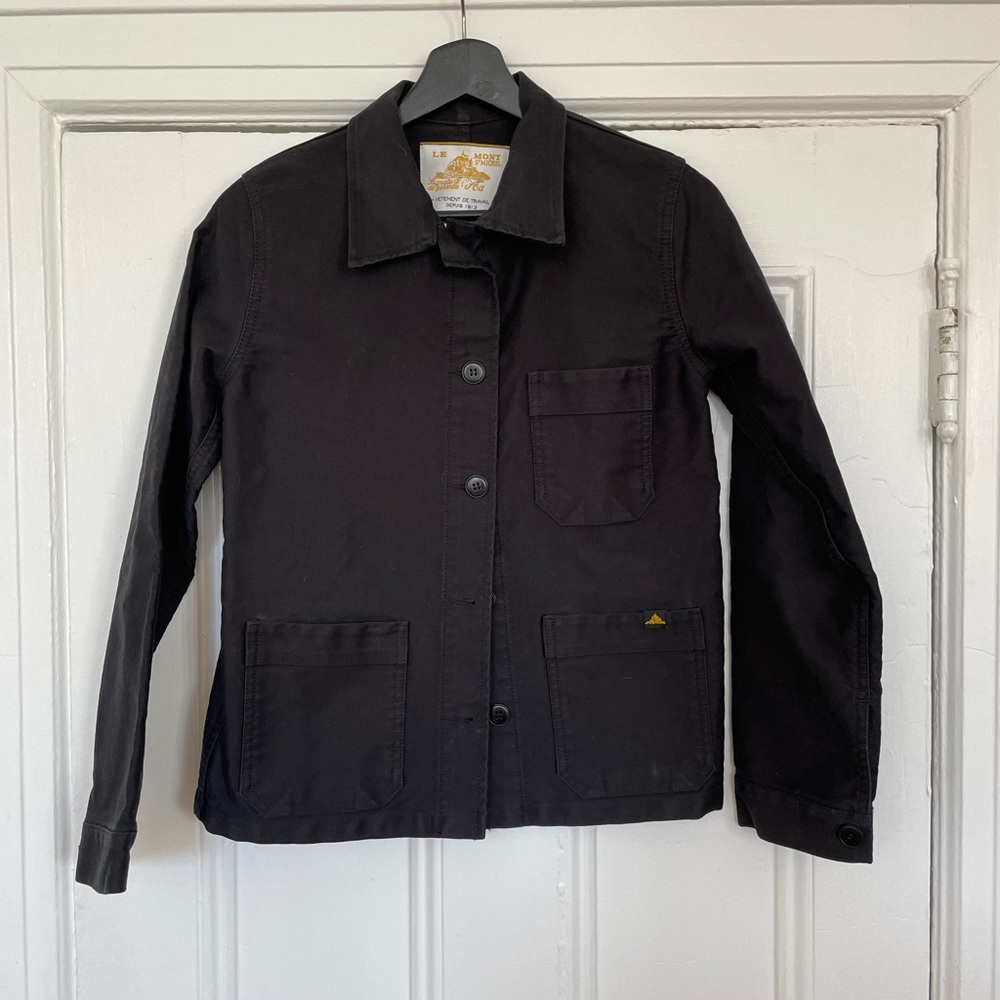 Le Mont Saint Michel Genuine Work Jacket in Black